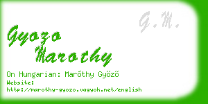 gyozo marothy business card