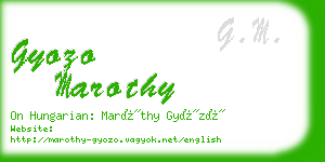 gyozo marothy business card